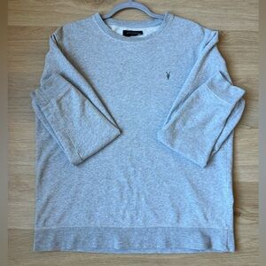 All Saints Light Gray Crewneck Sweatshirt
